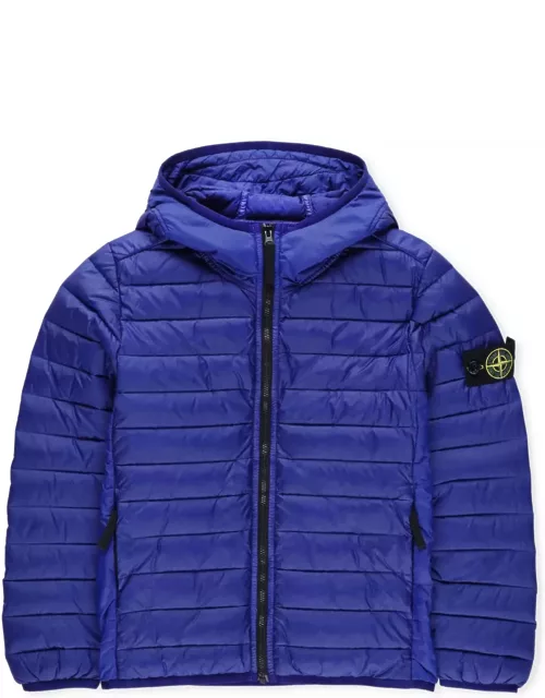 Stone Island Quilted Down Jacket With Logo