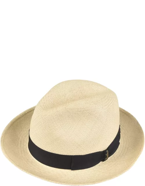 Borsalino Woven Round Hat