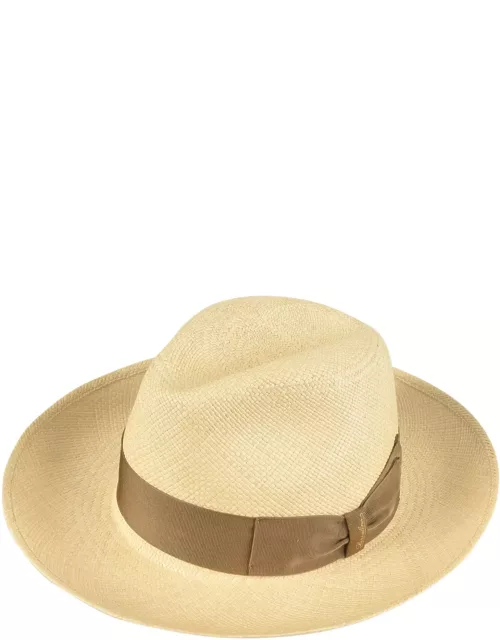 Borsalino Woven Round Hat