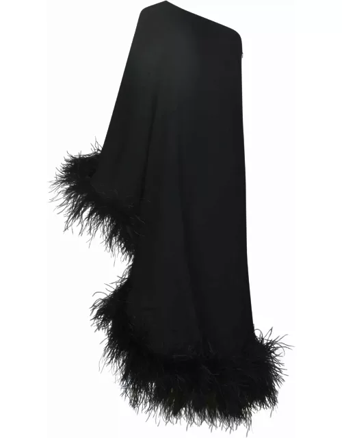 Taller Marmo Fringed One-sleeve Long Dres