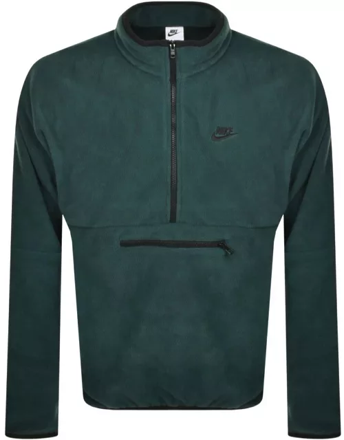 Nike Half Zip Club Sweatshirt Green