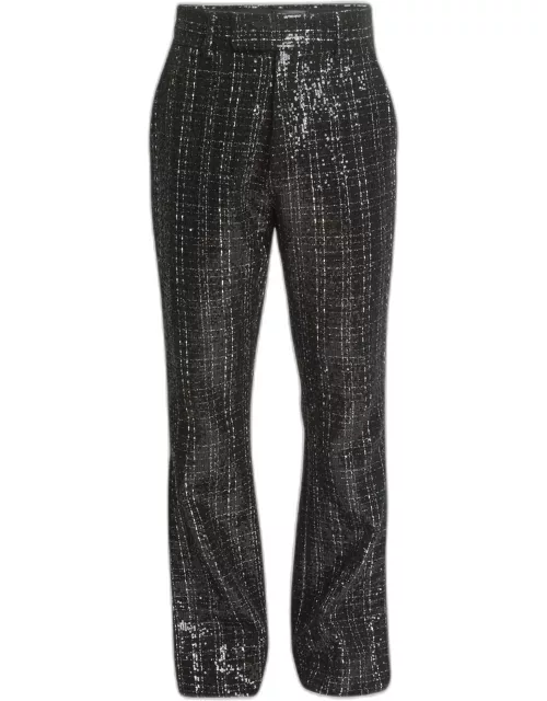 Men's Sequined Boucle Kick Flare Pant