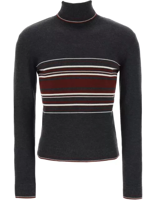 Dolce & Gabbana Striped Turtleneck Sweater