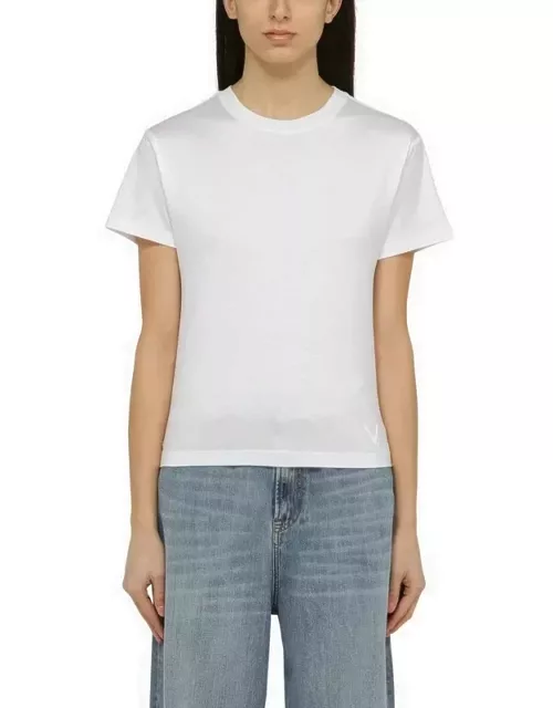 White cotton crew-neck T-shirt