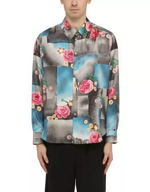 Silk floral print shirt