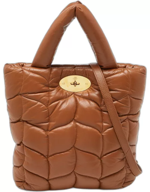 Mulberry Brown Padded Leather Softie Tote