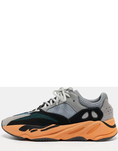 Yeezy x Adidas Multicolor Suede and Mesh Boost 700 Wash Orange Sneaker