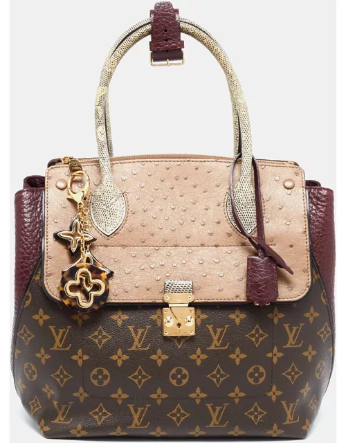 Louis Vuitton Exotique Monogram Lizard Ostrich and Leather Limited Edition Majestueux MM Bag