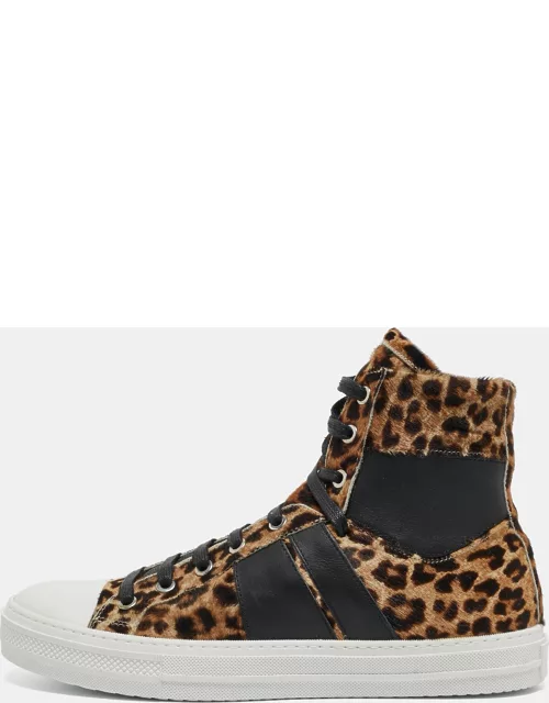 Amiri Calf Hair and Leather Sunset High Top Sneaker