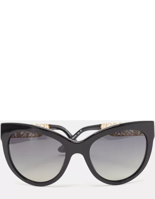Dolce & Gabbana Black/Gold DG Filigrana Butterfly Sunglasse