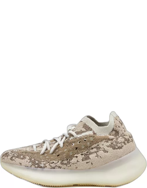 Yeezy x Adidas Brown Knit Fabric Boost 380 Pyrite Sneaker