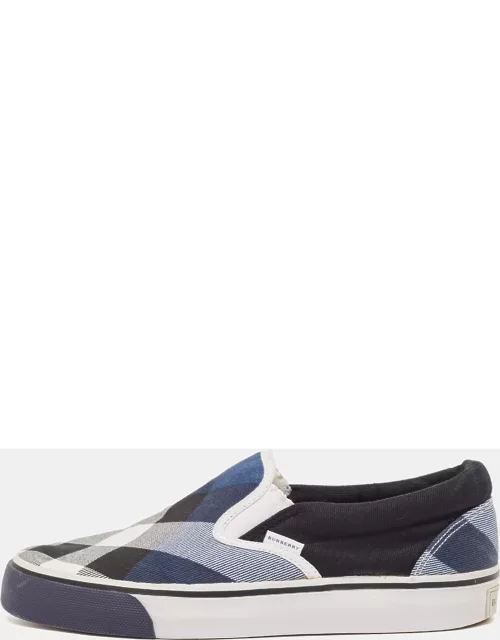 Burberry Tricolor Nova Check Canvas Slip On Sneaker