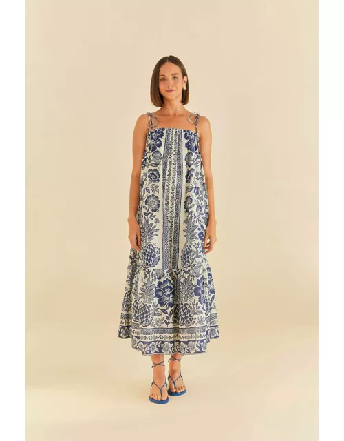 Blue Pineapple Garden Maxi Dress, BLUE PINEAPPLE GARDEN /
