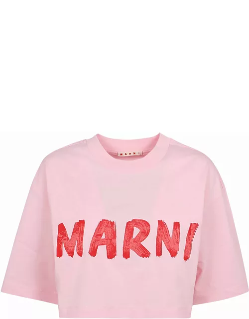Marni Pink Organic Cotton Jersey T-shirt
