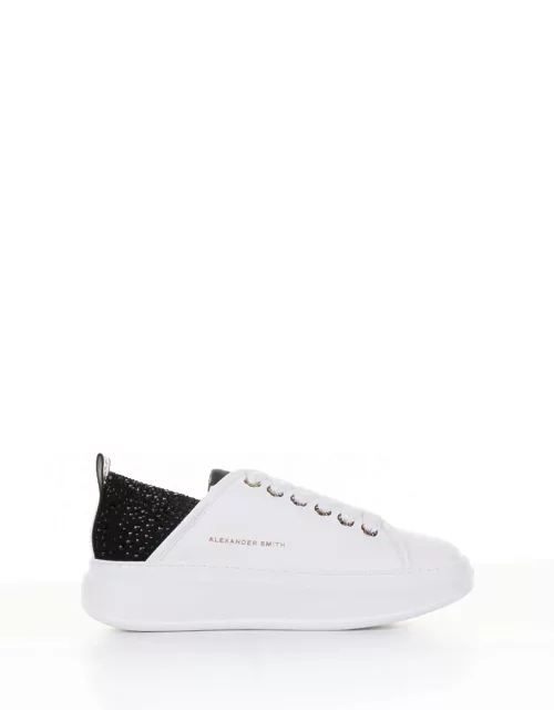 Alexander Smith London Wembley Sneaker In Leather And Rhinestone