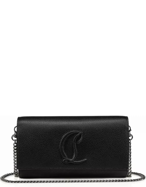 Christian Louboutin By My Side Chain Wallet In Grained Leather