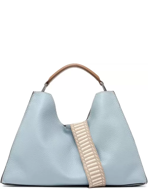 Gianni Chiarini Aurora Light Blue Leather Shoulder Bag