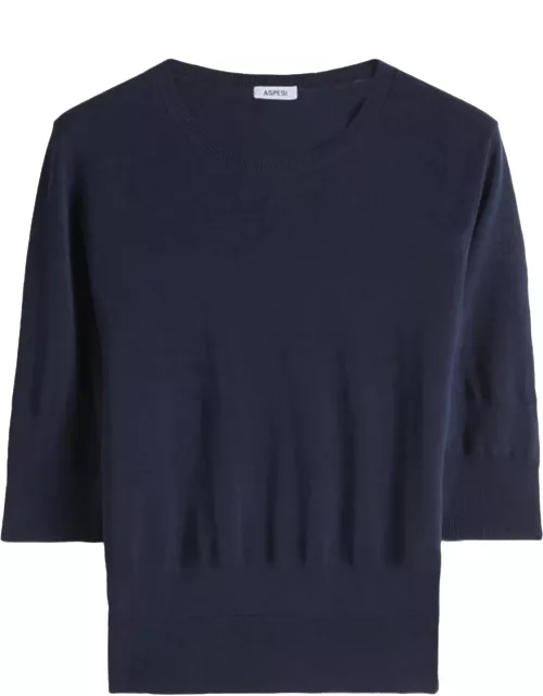 Aspesi Blue 3/4 Sleeve Shirt