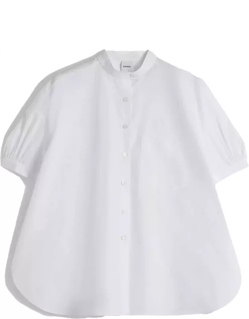 Aspesi White Shirt With Short Sleeve