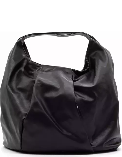 Vic Matié Black Leather Shoulder Bag