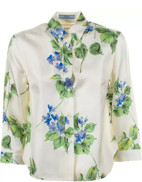 Prada Flower Twill Shirt