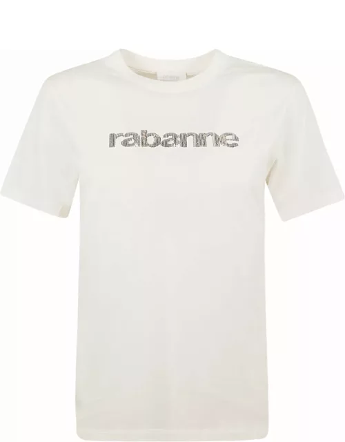 Paco Rabanne Embellished Logo Regular T-shirt