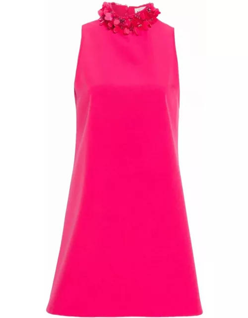 Parosh Sleeveless High Neck Mini Dress With Paillette