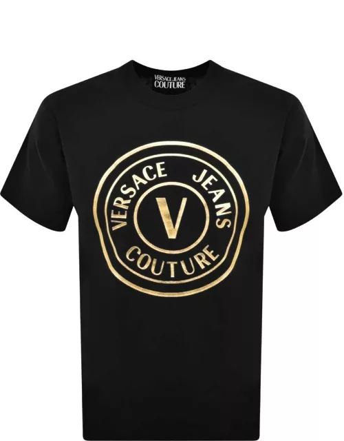 Versace Jeans Couture Foil Logo T Shirt Black