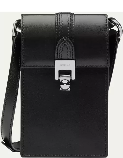 Men's Le Petit Maleti Leather Crossbody Bag
