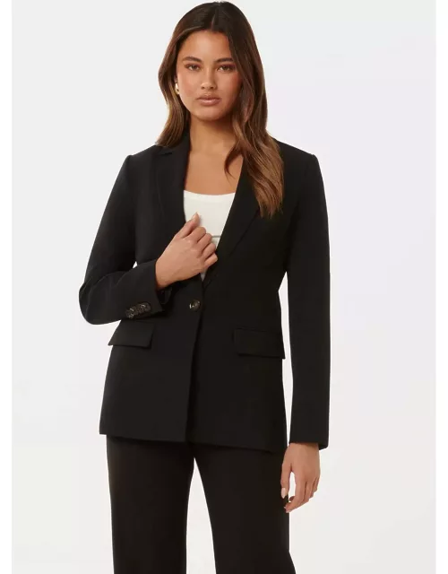 Forever New Women's Mikayla Single-Breasted Blazer Jacket in Black