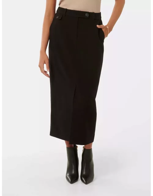 Forever New Women's Alyha Petite Column Skirt in Black