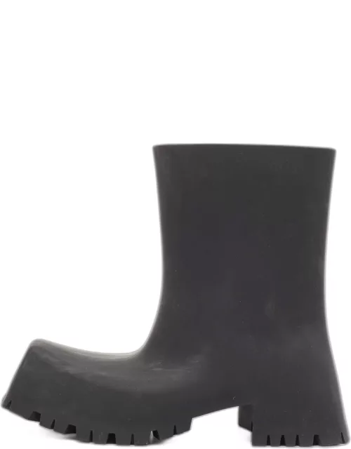 Balenciaga Black Rubber Trooper Boot