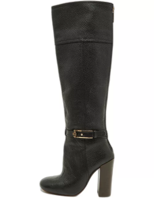 Tory Burch Black Leather Knee Length Boot