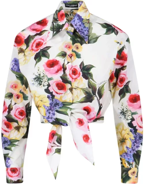 Dolce & Gabbana 'Giardino' Print Crop Shirt