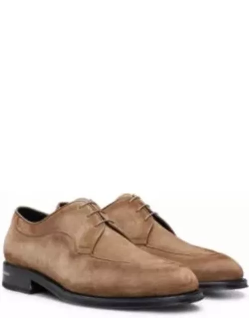 Suede Derby shoes- Beige Men's Business Shoe