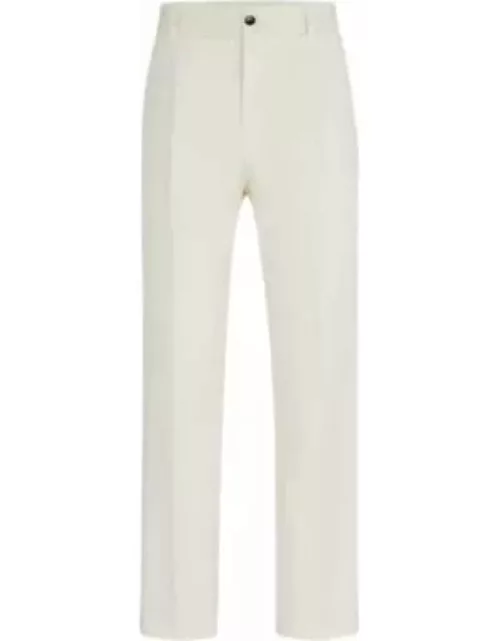 Formal trousers in performance-stretch cotton- White Men's Wear To Work