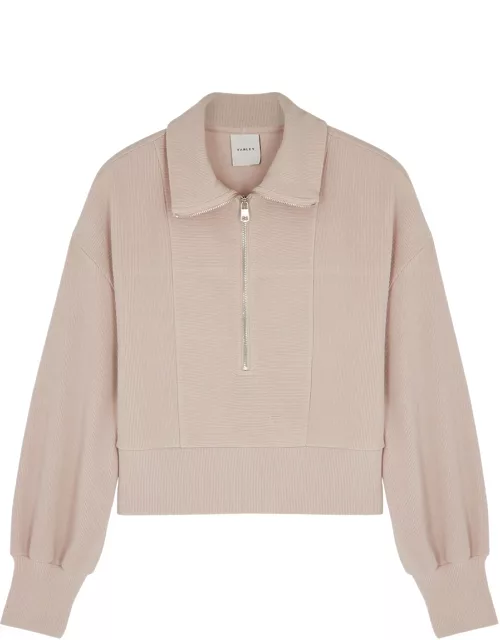Varley Ramona Ribbed Cotton-blend Sweatshirt - Beige - L (UK14 / L)