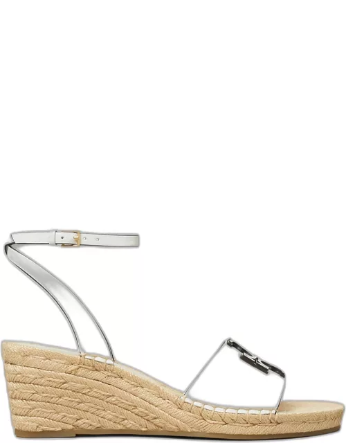 Ines Leather Double T Espadrille