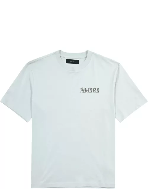 Amiri Logo-print Cotton T-shirt - Grey