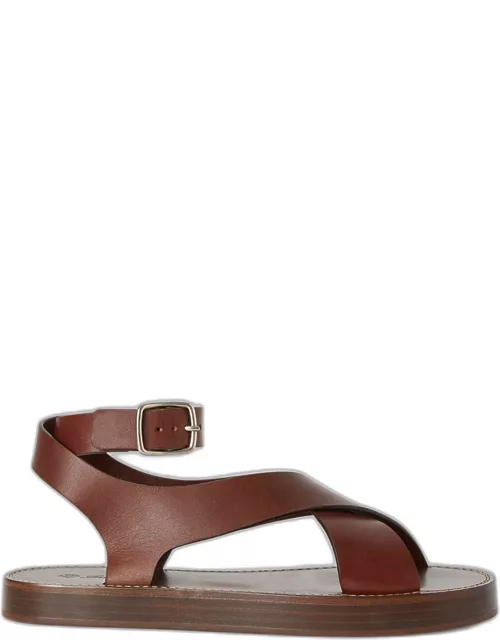 Sumie Leather Crisscross Sandal