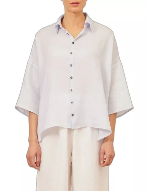 Wide A-Line Collar Shirt (Mid Length)