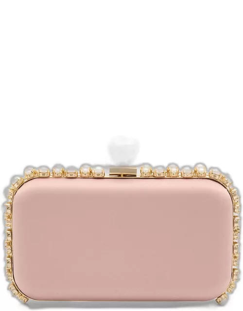 Clio Pearly Satin Clutch Bag