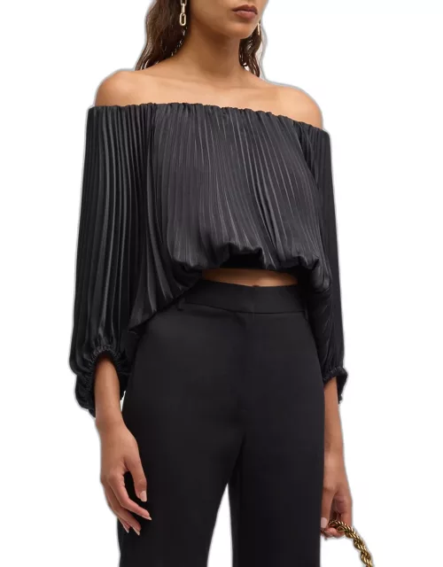 Sienna Pleated Off-The-Shoulder Top