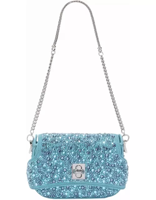 Ermanno Scervino Light Blue Audrey Bag With Crystal