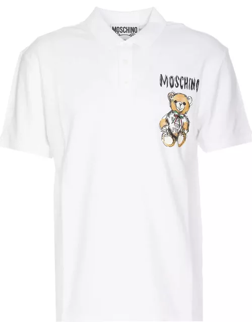 Moschino Drawn Teddy Bear Polo Shirt