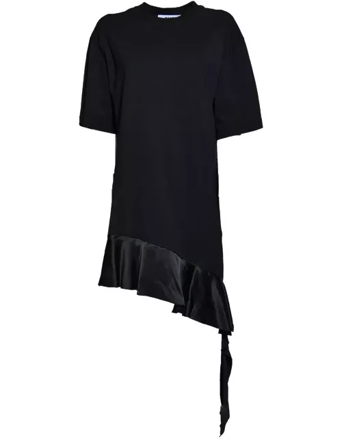 MSGM Short-sleeved Asymmetric Mini T-shirt Dres