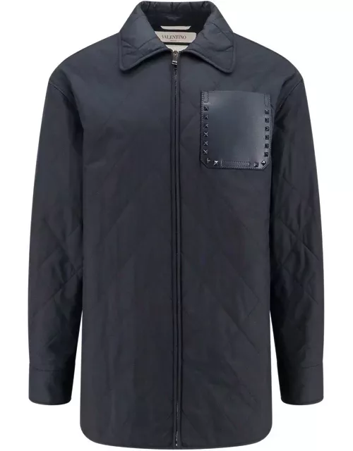 Valentino Stud Detailed Zip-up Jacket