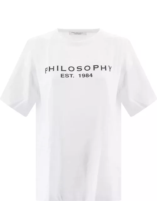 Graphic-print Cotton T-shirt Philosophy di Lorenzo Serafini