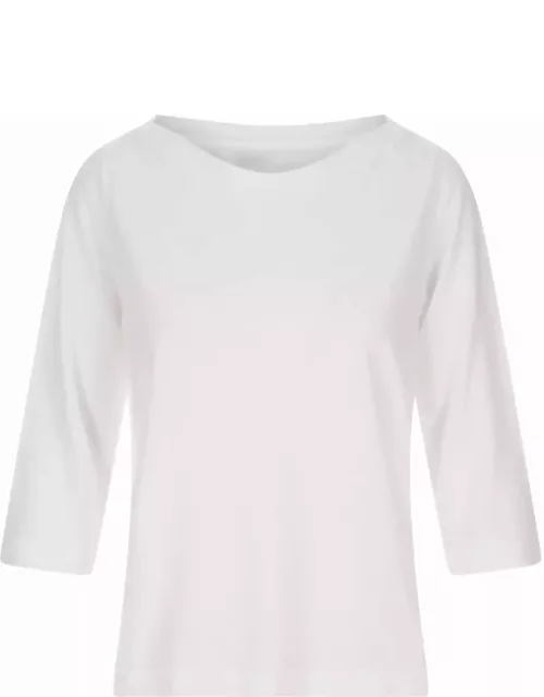 Zanone White Sweater With 3/4 Sleeve