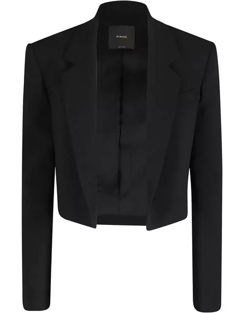Pinko Notched-lapels Cropped Tailored Blazer